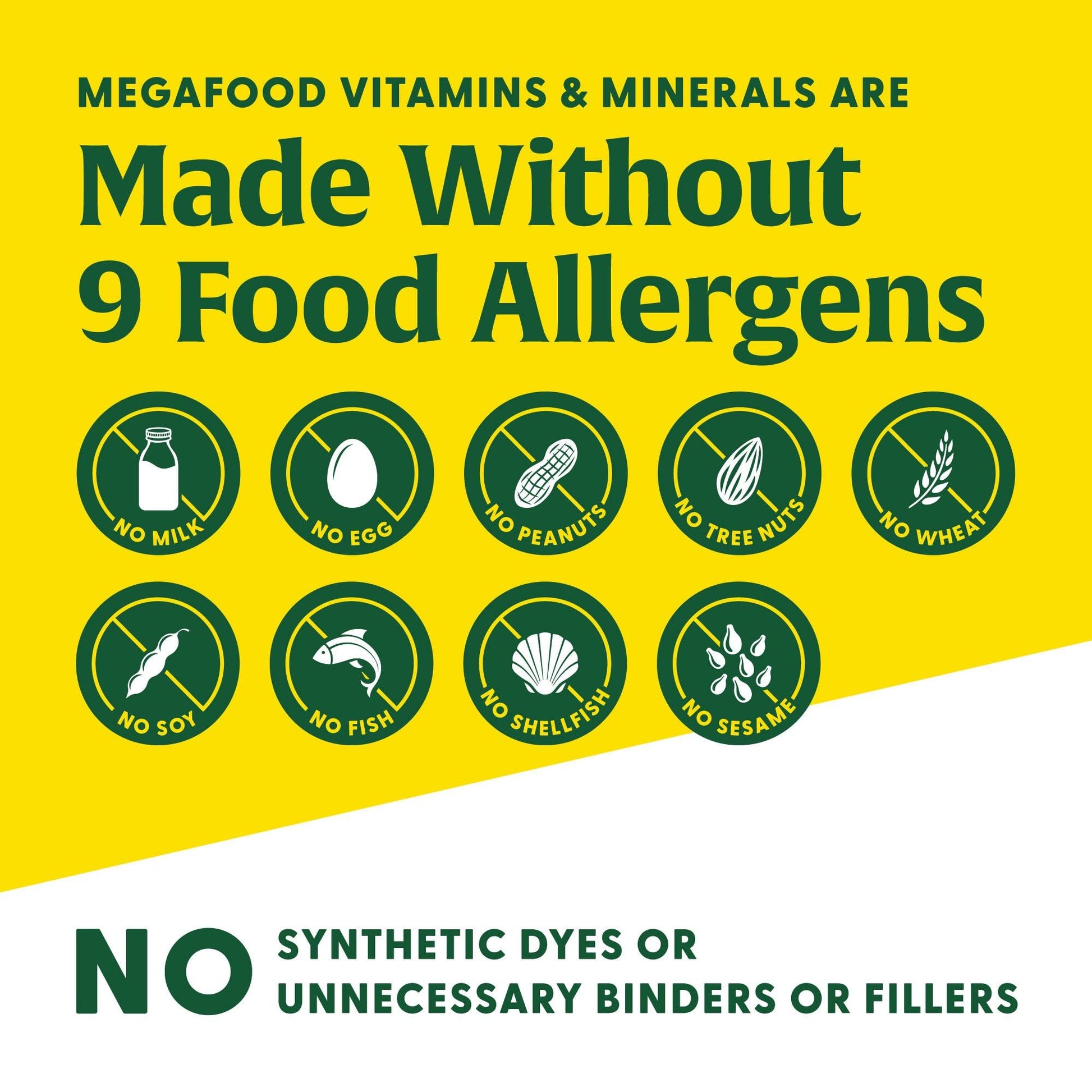 Vista frontal MegaFood multivitamínico con biotina y magnesio