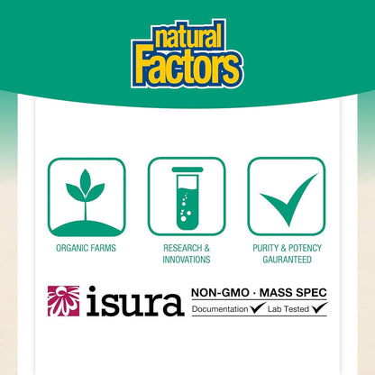 Vista frontal Natural Factors suplemento vitamina c masticable