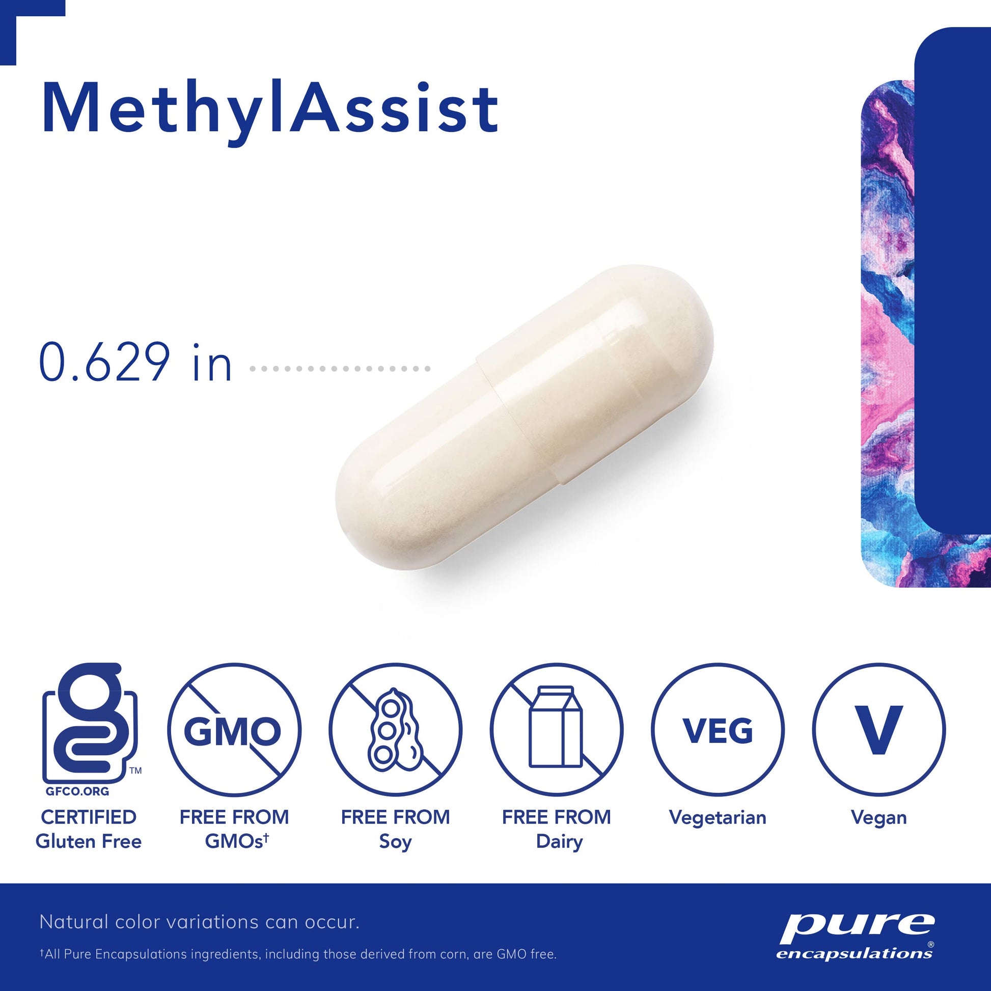 Vista lateral botella MethylAssist Pure Encapsulations