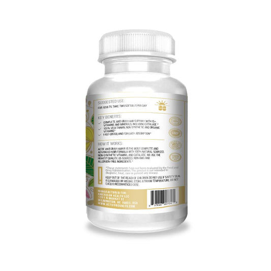 vista lateral del frasco actif anti-canas mostrando ingredientes clave