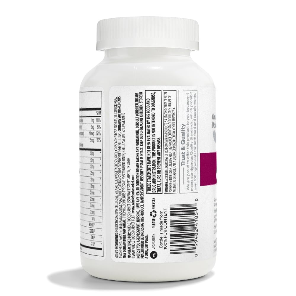Vista lateral frasco multivitaminas 365