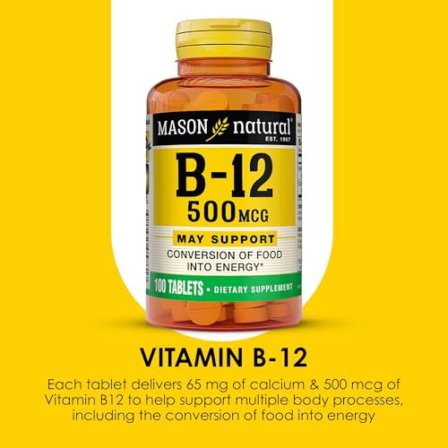 Vista lateral Mason Natural Vitamina B12 pack 3