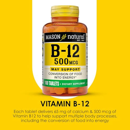 Vista lateral Mason Natural Vitamina B12 pack 3