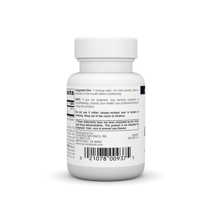 Vista posterior de Coenzymated B-3 de Source Naturals con instrucciones