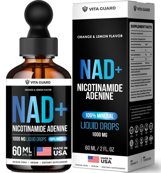 Vita Guard gotas líquidas suplemento NAD+ 1000mg para energía