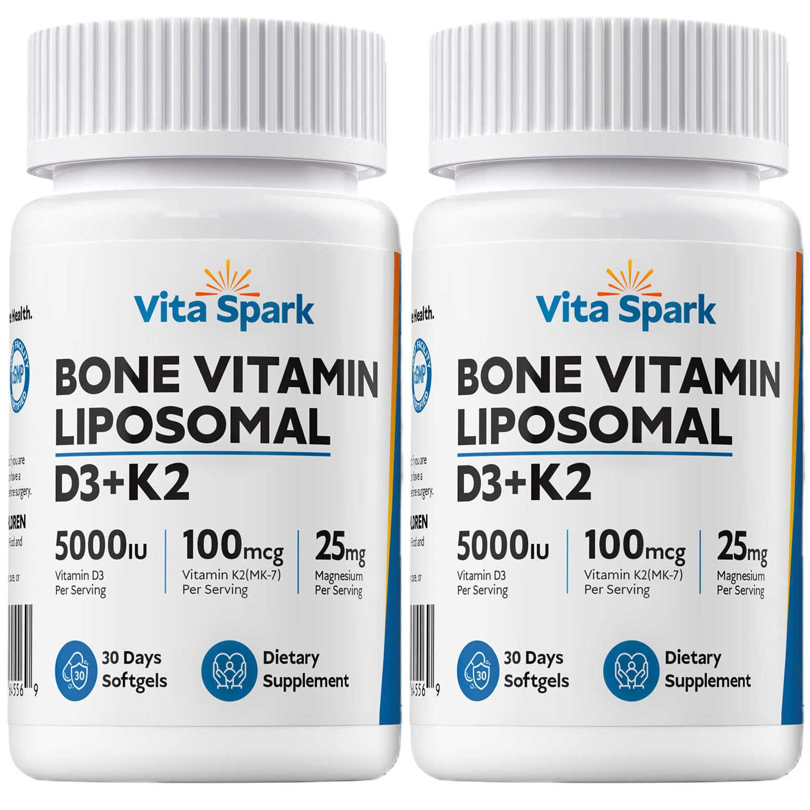 Vita Spark cápsulas liposomales vitamina D3 K2 y magnesio