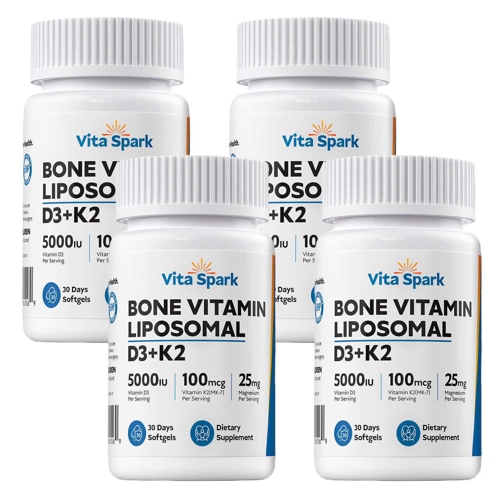 Paquete de suplementación Vita Spark vitamina D3 K2 magnesio