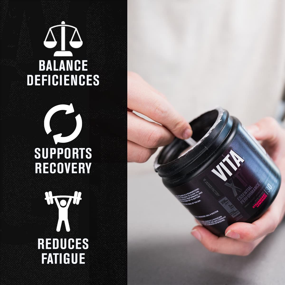 Vita XT multivitamina con ashwagandha y fibra prebiótica, 30 servicios.