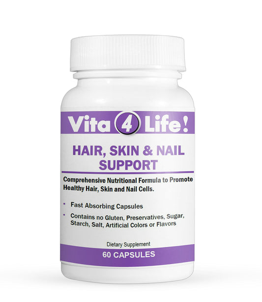 Vita4Life cápsulas biotina y msm para cabello piel uñas 60 unidades