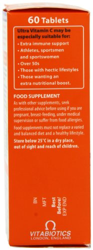 Vitabiotics Ultra Vitamina C tabletas en envase abierto