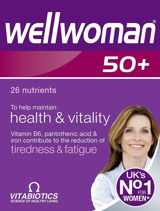 Vitabiotics Wellwoman 50+ paquete de 4 suplementos para mujeres mayores