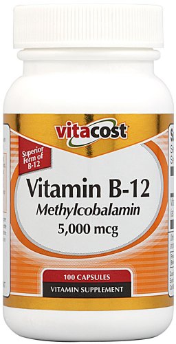 Vitacost vitamina B-12 metilcobalamina 5000 mcg 100 cápsulas