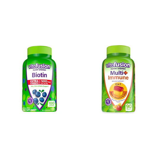 Vitafusion biotina extra fuerza 5000 mcg 100 gummies frasco