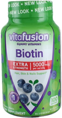 VitaFusion biotina gomitas sabor arándano paquetes triples