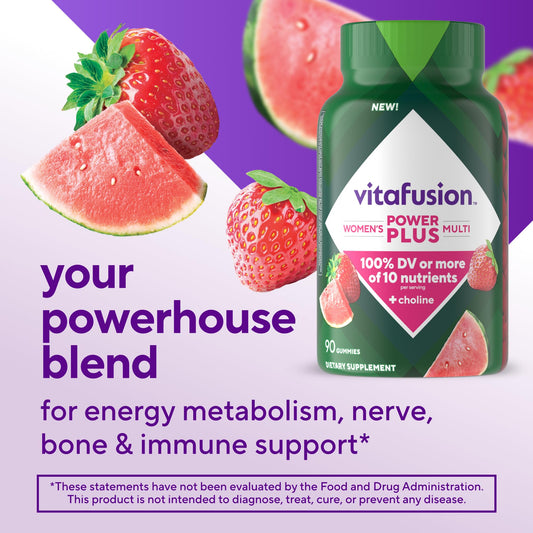 Gomitas Vitafusion con 100% del valor diario de nutrientes esenciales