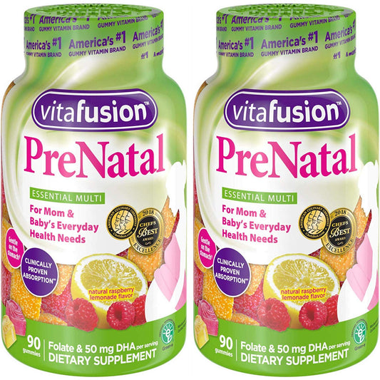 Vitafusion gomitas prenatales con sabor limón y limonada