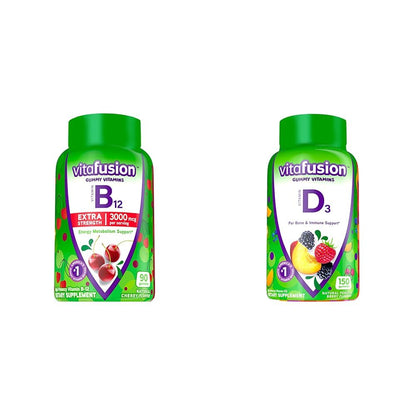 Vitafusion gomitas vitamina B12 extra fuertes sabor cereza 90ct