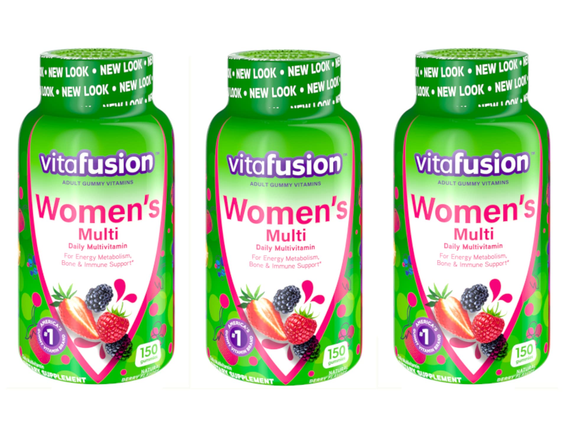 frasco de multivitaminas gomitas para mujeres vitafusion
