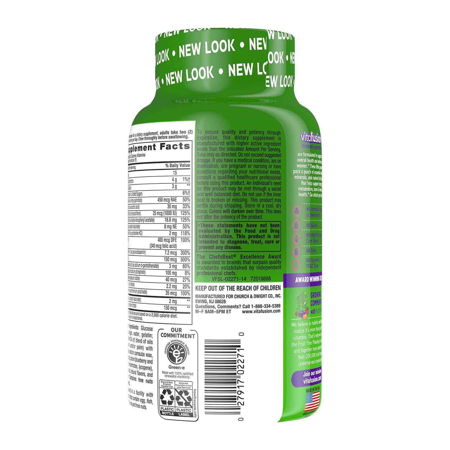 multivitaminas vitafusion mujeres información nutricional
