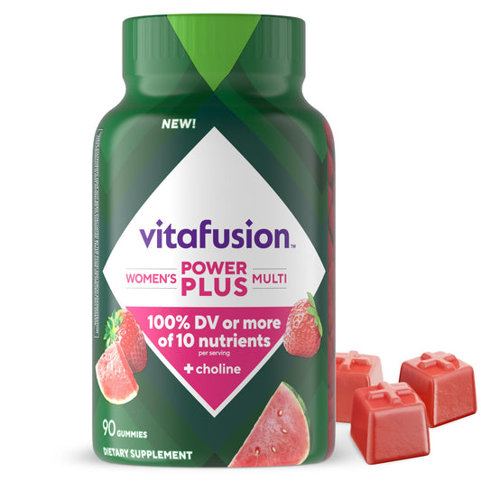 Vitafusion Power Plus Women’s Multi con colina y sabor a fresa y sandía