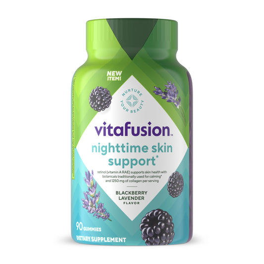 Botella de Vitafusion para soporte nocturno de la piel