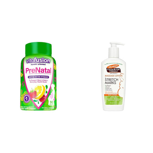 Frasco de vitaminas prenatales gomitas Vitafusion sabor limonada frambuesa