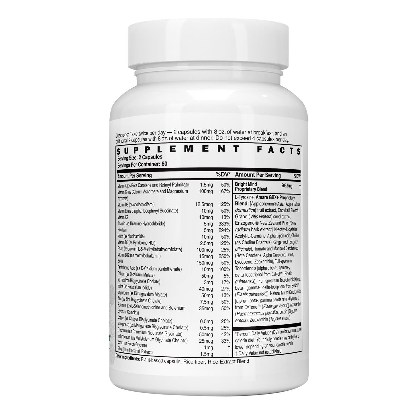 VitaGBX multivitaminas información nutricional