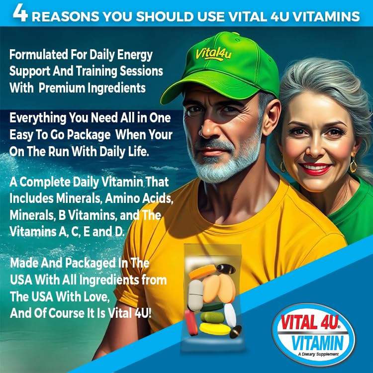 Beneficios de usar vitaminas Vital 4U con soporte para energía.