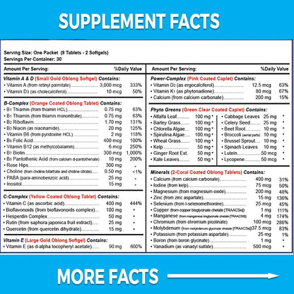 Información sobre las vitaminas y suplemento de VITAL 4U.