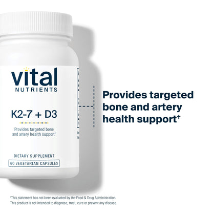 Vital Nutrients cápsulas vitamina d3 k2 etiqueta ingredientes