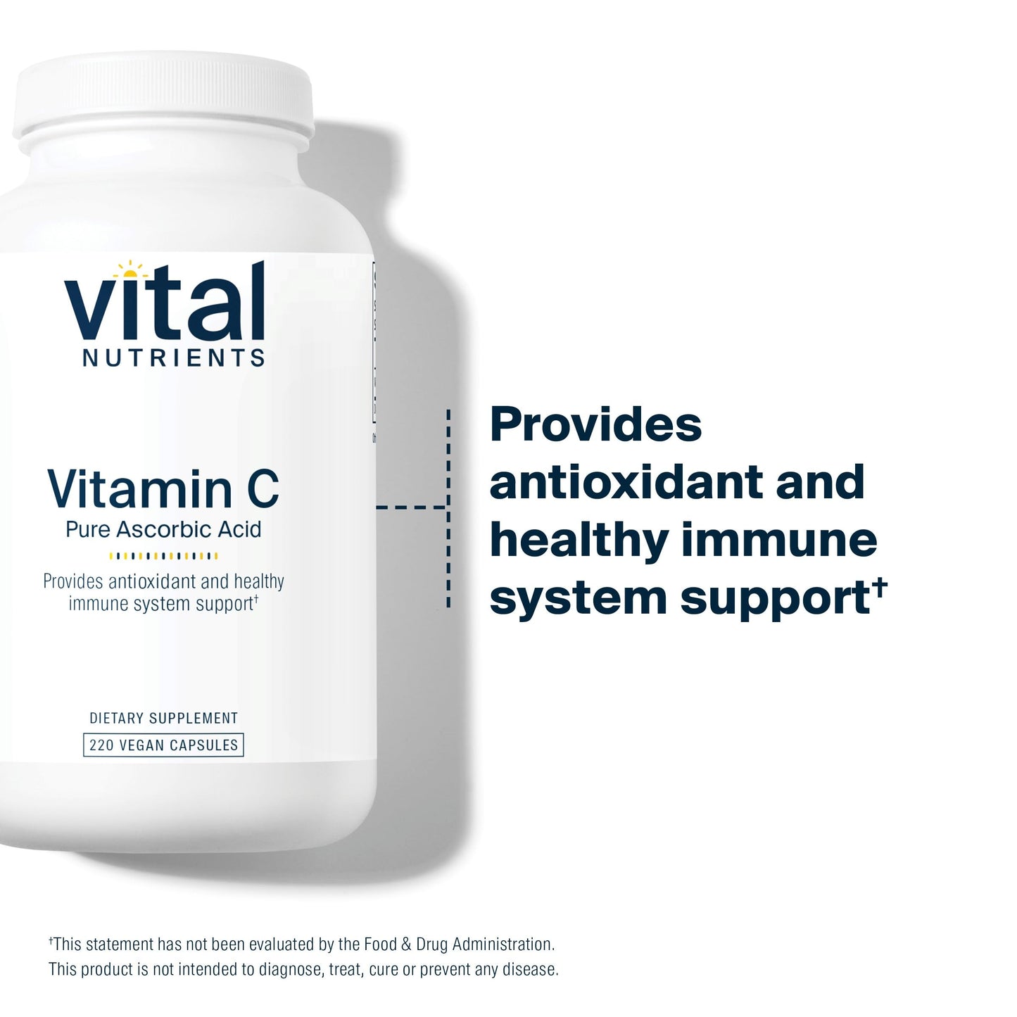 Vital Nutrients vitamina c 1000 mg pureza garantizada 220 cápsulas