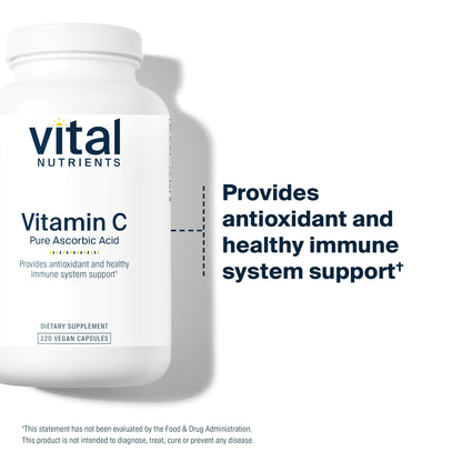 Vital Nutrients vitamina c 1000 mg pureza garantizada 220 cápsulas