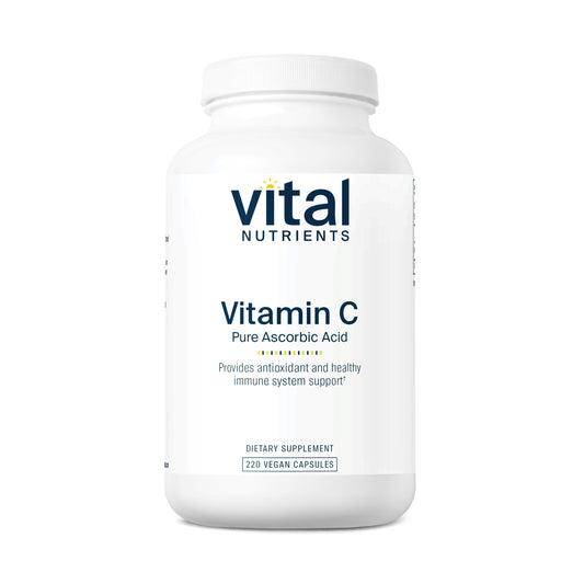 Vital Nutrients vitamina c ácido ascórbico puro 1000mg botella 220 cápsulas
