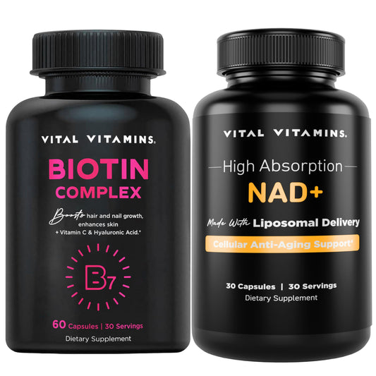 Vital Vitamins Biotin Complex cápsulas de belleza y energía