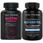 Vital Vitamins biotina complejo cápsulas y resveratrol paquete