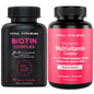 Vital Vitamins paquete biotina cápsulas y multivitamínico mujer