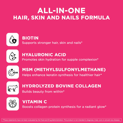 Frasco Vital Vitamins Complejo de Biotina para cabello y piel