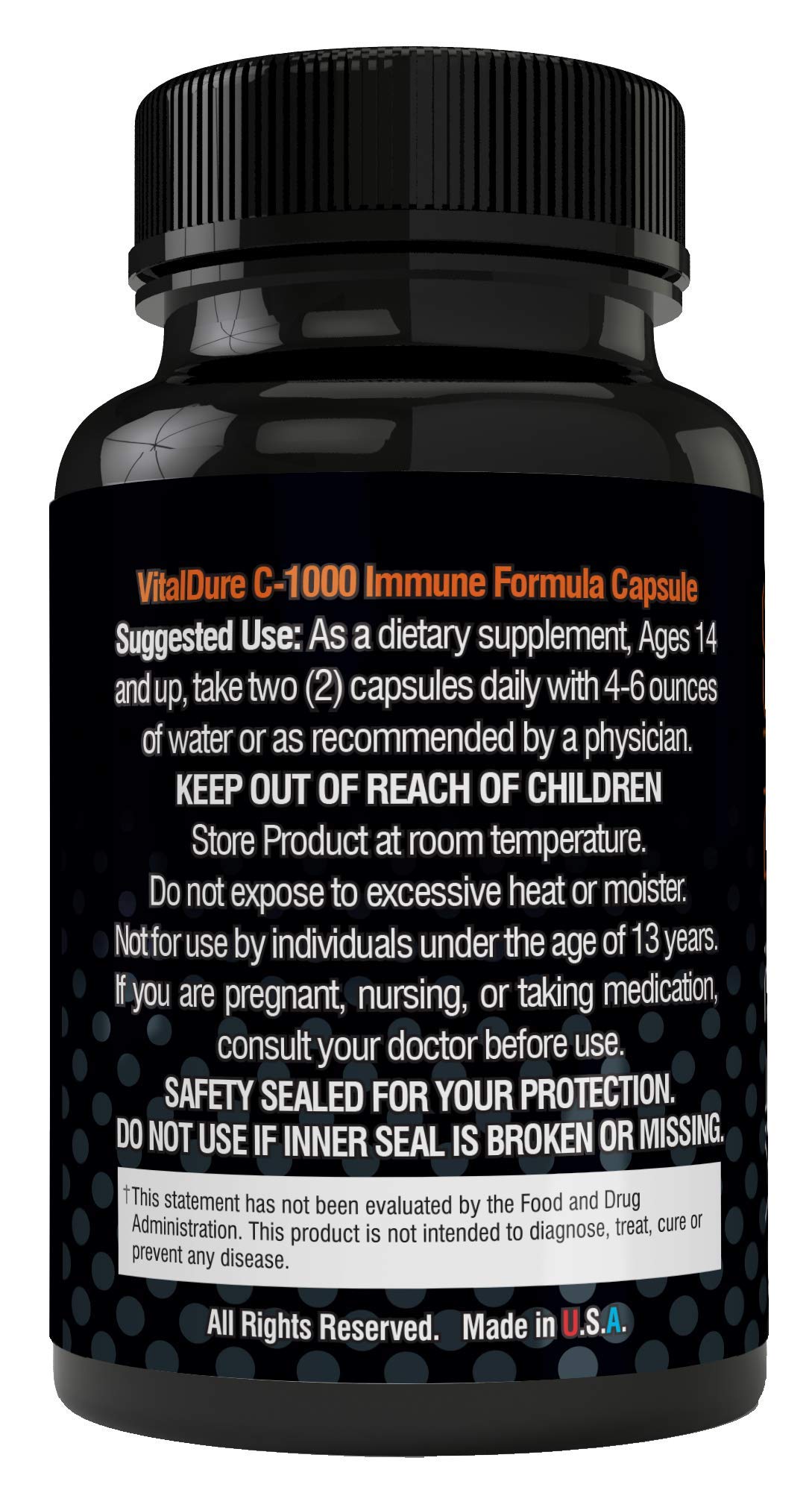 VitalDURE suplemento vitamina c 1000mg etiqueta frontal