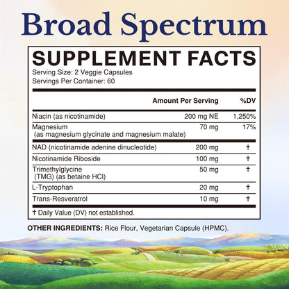Vitalitown NAD+ con Nicotinamida y Resveratrol, suplementos