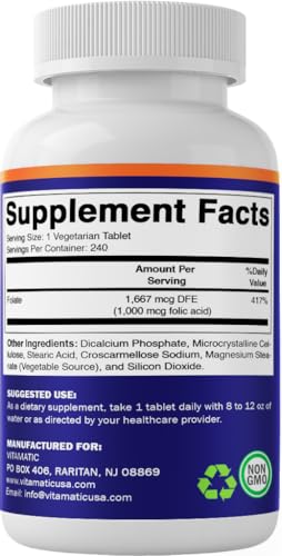 Vitamatic Ácido Fólico saludable para sistema nervioso