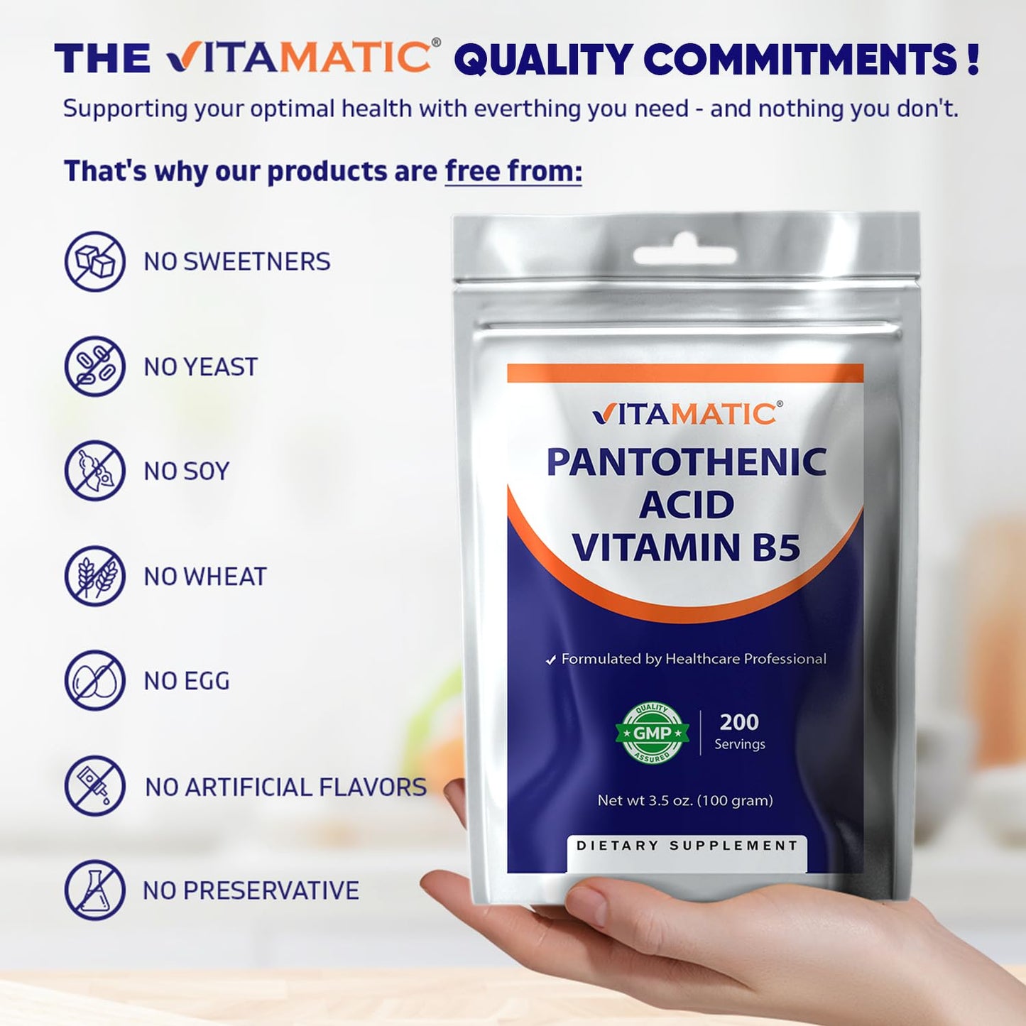 Vitamatic Ácido Pantoténico polvo con cuchara medidora