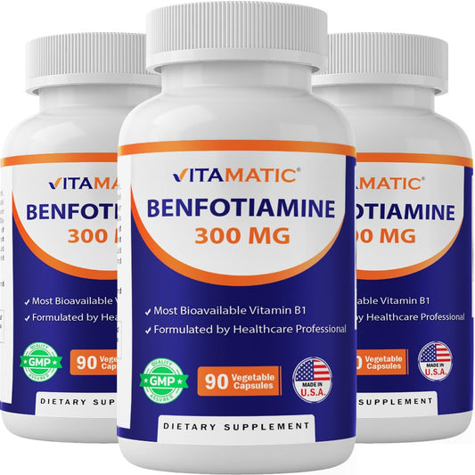 Vitamatic benfotiamina 300 mg cápsulas vegetarianas botella 1