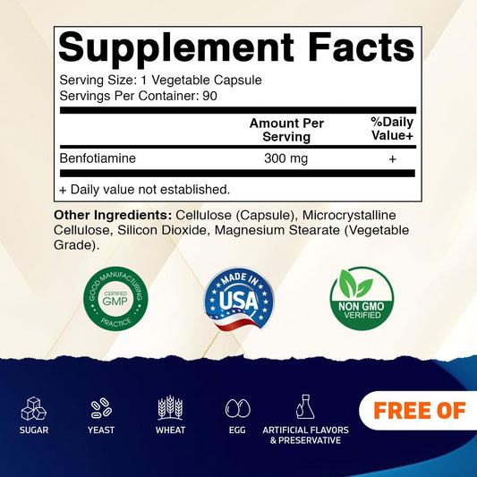Vitamatic benfotiamina 300 mg cápsulas vegetarianas botella 2