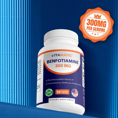Vitamatic cápsulas vegetarianas suplemento benfotiamina 300 mg