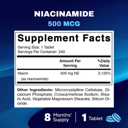 Vitamatic niacimida 500mg sin enrojecimiento