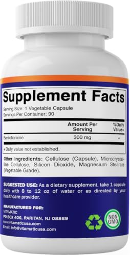 Vitamatic suplemento benfotiamina 300 mg paquete de 3 botellas