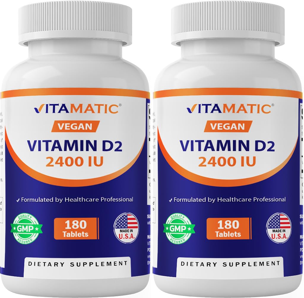 Vitamatic vitamina d2 2400 ui 180 tabletas vegetarianas