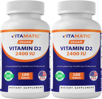 Vitamatic vitamina d2 2400 ui 180 tabletas vegetarianas