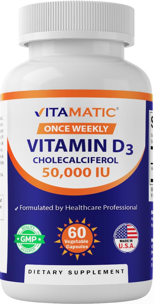 Vitamatic vitamina D3 50,000 IU cápsulas vegetales 60 unidades