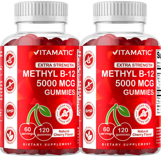 Vitamatic Vitaminas B12 Gummies 240 piezas dos paquetes